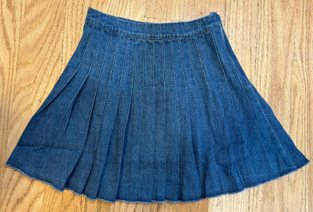Bonjoy Pleated Denim Skirt
