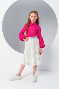 InCIty Micro Pleat Midi Skirt