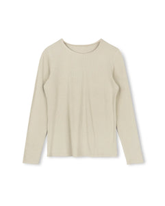 J Ribbed Long Sleeve Top