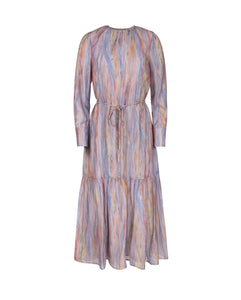 Ladies J Multicolor Belted Maxi Dress