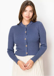 Y Blue Cropped Cardi K4190