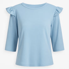 Load image into Gallery viewer, MM Ribbed Puff 3/4 Sleeve Top
