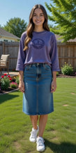 Load image into Gallery viewer, BF Nautical Mineral Wash Tee-Purple
