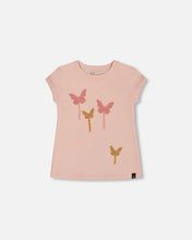 Load image into Gallery viewer, Organic Cotton Top With Sparkling Butterfly Applique
