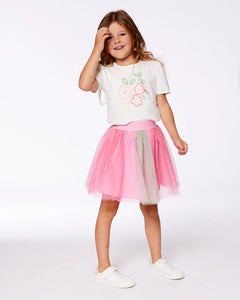 Girls Organic Cotton Puff Sleeve Top