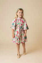 Load image into Gallery viewer, Girls Belted Floral Dress
