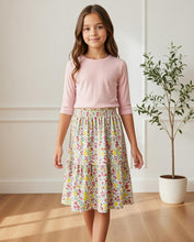 Load image into Gallery viewer, Girls Tiered Smocked Floral Skirt
