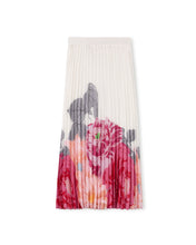 Load image into Gallery viewer, Ladies J Pleated White Floral Skirt

