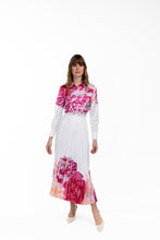 Load image into Gallery viewer, Ladies J Pleated White Floral Skirt
