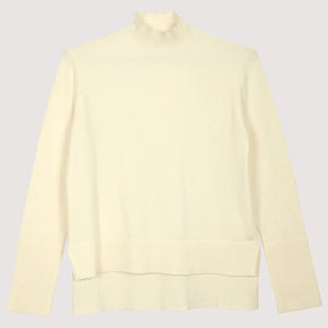 Ladies Hi Lo Ivory Sweater