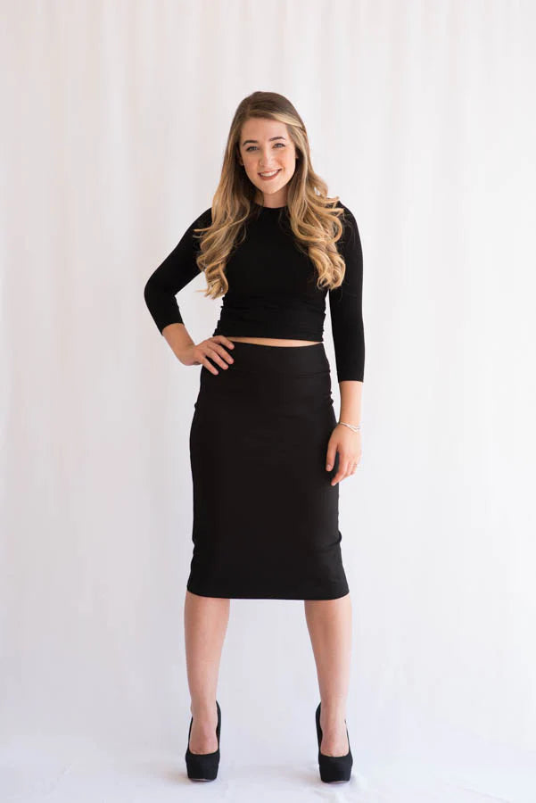 Kal Ponte Pencil Skirt