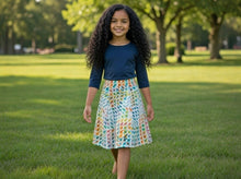 Load image into Gallery viewer, Colorful X Print Skirt
