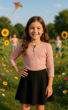Load image into Gallery viewer, Montee Pink 3/4 Zip Tee
