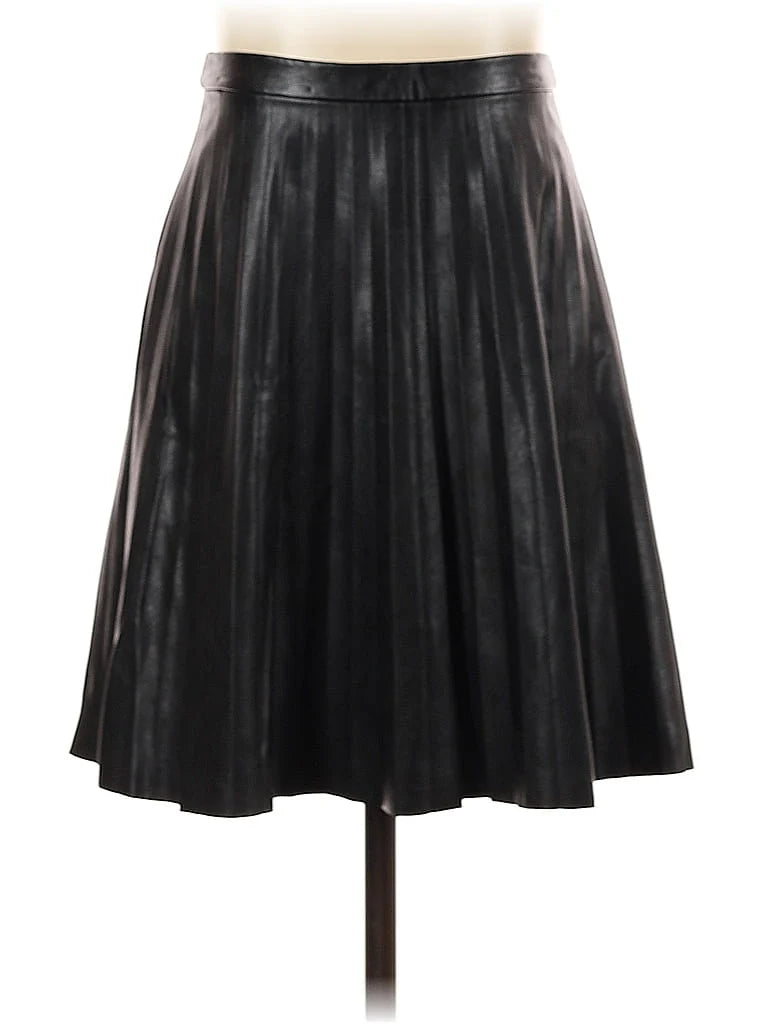Sam Pleated Leather Skirt 591