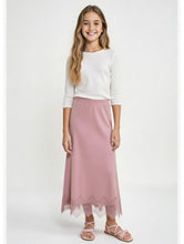 Load image into Gallery viewer, Slip skirt with Lace Trim-Mauve
